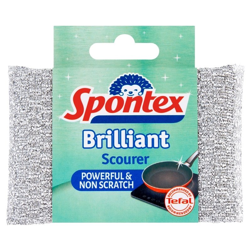 Spontex Brilliant Scourer ist mächtig, nicht kratzig und leicht zu spülen