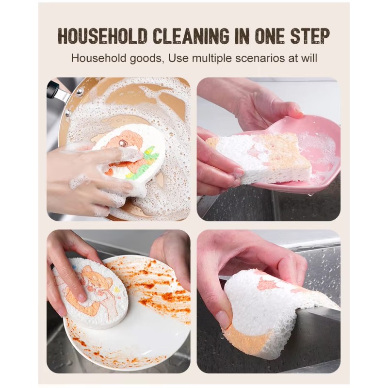 Schmutzresistente Schalenschwamm zum Reinigen von Utensilien