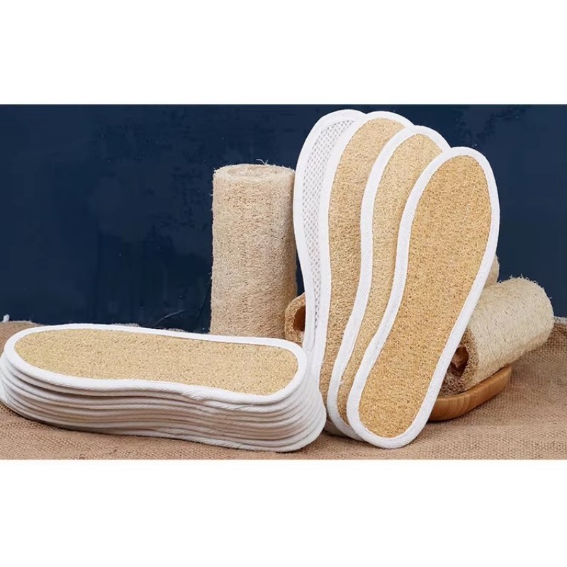 Natürliche, atmungsaktive Luffa-Einlegesohle für Schuhe